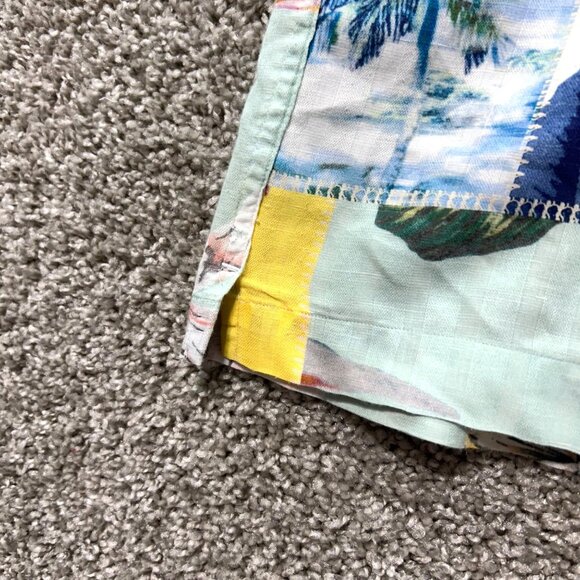 Daniel Cremieux Hawaiian Shirt Mens Medium Short Sleeve Button - Picture 7 of 8